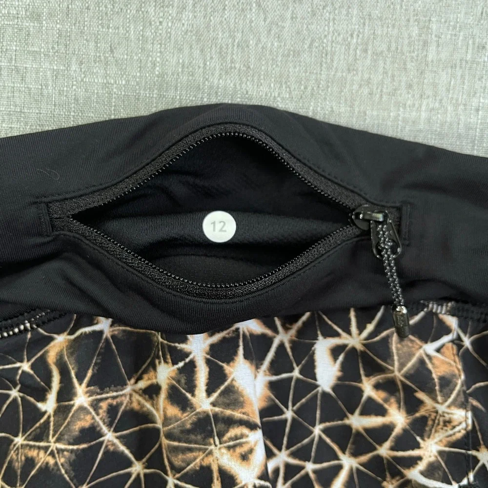 Lululemon Pace Rival Skirt II 4-Way Stretch Athletic Skort 12 Sugar Crush Black